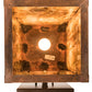 Meyda Lighting Tamarack 10" Vintage Copper Wall Sconce With Travertine Idalight Shade Glass