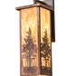 Meyda Lighting Tamarack 10" Vintage Copper Wall Sconce With Travertine Idalight Shade Glass