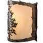 Meyda Lighting Tamarack 12" Dark Burnished Antique Copper Wall Sconce With Creme Carrare Idalight Shade Glass