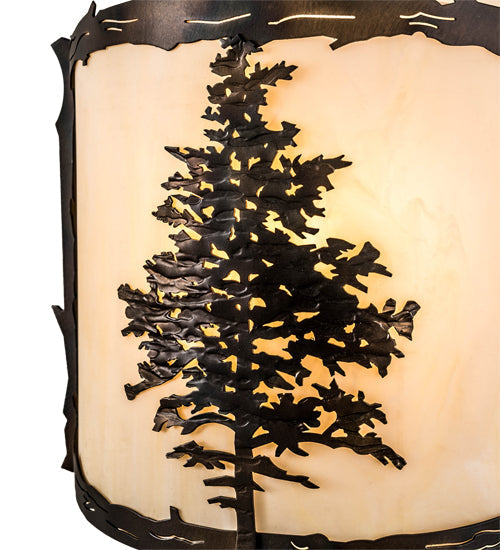 Meyda Lighting Tamarack 12" Dark Burnished Antique Copper Wall Sconce With Creme Carrare Idalight Shade Glass