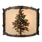 Meyda Lighting Tamarack 12" Dark Burnished Antique Copper Wall Sconce With Creme Carrare Idalight Shade Glass