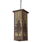 Meyda Lighting Tamarack 14" Vintage Copper Pendant Light With Travertine Idalight Shade Glass
