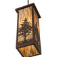 Meyda Lighting Tamarack 14" Vintage Copper Pendant Light With Travertine Idalight Shade Glass