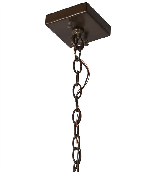 Meyda Lighting Tamarack 14" Vintage Copper Pendant Light With Travertine Idalight Shade Glass