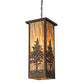 Meyda Lighting Tamarack 14" Vintage Copper Pendant Light With Travertine Idalight Shade Glass
