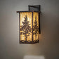 Meyda Lighting Tamarack 14" Vintage Copper Wall Sconce With Travertine Idalight Shade Glass