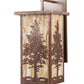 Meyda Lighting Tamarack 14" Vintage Copper Wall Sconce With Travertine Idalight Shade Glass