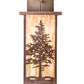 Meyda Lighting Tamarack 14" Vintage Copper Wall Sconce With Travertine Idalight Shade Glass