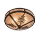 Meyda Lighting Tamarack 16" 2-Light Oil Rubbed Bronze Flush Mount Light With Silver Mica Shade Glass