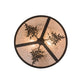 Meyda Lighting Tamarack 16" 2-Light Oil Rubbed Bronze Flush Mount Light With Silver Mica Shade Glass