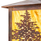 Meyda Lighting Tamarack 16"Sq Vintage Copper Outdoor Post Mount Light With Beige Travertine Idalight Shade