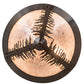Meyda Lighting Tamarack 18" 3-Light Timeless Bronze Flush Mount Light With Silver Mica Shade Glass