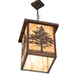 Meyda Lighting Tamarack 190096 14" Vintage Copper Pendant Light With Travertine Idalight Shade Glass