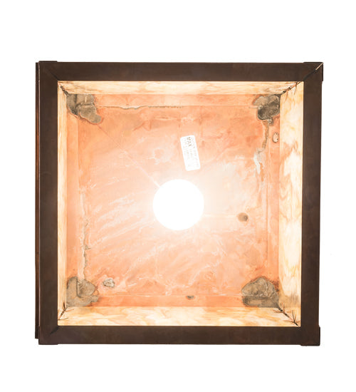 Meyda Lighting Tamarack 190096 14" Vintage Copper Pendant Light With Travertine Idalight Shade Glass