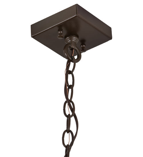 Meyda Lighting Tamarack 190096 14" Vintage Copper Pendant Light With Travertine Idalight Shade Glass