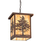 Meyda Lighting Tamarack 190096 14" Vintage Copper Pendant Light With Travertine Idalight Shade Glass