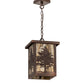 Meyda Lighting Tamarack 194234 14" Vintage Copper Pendant Light With Travertine Idalight Shade