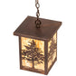 Meyda Lighting Tamarack 194234 14" Vintage Copper Pendant Light With Travertine Idalight Shade
