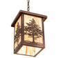 Meyda Lighting Tamarack 194234 14" Vintage Copper Pendant Light With Travertine Idalight Shade