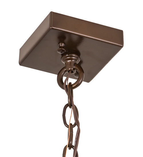 Meyda Lighting Tamarack 194234 14" Vintage Copper Pendant Light With Travertine Idalight Shade