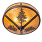 Meyda Lighting Tamarack 20" 2-Light Mahogany Bronze Flush Mount Light With Amber Mica Shade Glass