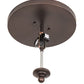 Meyda Lighting Tamarack 20" 2-Light Mahogany Bronze Flush Mount Light With Amber Mica Shade Glass