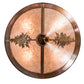 Meyda Lighting Tamarack 20" 4-Light Vintage Copper Flush Mount Light With Silver Mica Shade Glass