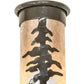 Meyda Lighting Tamarack 4" 2-Light Oil Rubbed Bronze Wall Sconce With Silver Mica Shade Glass