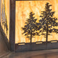 Meyda Lighting Tamarack 42"Sq 2-Light Vintage Copper Outdoor Pier Mount Light With Beige Travertine Idalight Shade
