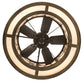 Meyda Lighting Tamarack 44" 16-Light Dark Burnished Antique Copper Chandelier With Creme Carrare Acrylic Shade and Fan