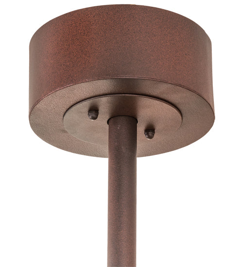 Meyda Lighting Tamarack 44" 16-Light Rust & Wrought Iron Chandelier With Amber Mica Shade Glass and Fan