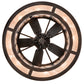 Meyda Lighting Tamarack 45" 16-Light Mahogany Bronze Chandelier With Silver Mica Shade Glass and Fan