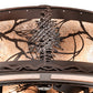 Meyda Lighting Tamarack 45" 16-Light Mahogany Bronze Chandelier With Silver Mica Shade Glass and Fan