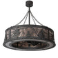 Meyda Lighting Tamarack 45" 16-Light Oil Rubbed Bronze Chandelier With Silver Mica Shade Glass and Fan