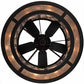 Meyda Lighting Tamarack 45" 16-Light Oil Rubbed Bronze Chandelier With Silver Mica Shade Glass and Fan