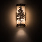 Meyda Lighting Tamarack 5" 2-Light Antique Brass Wall Sconce With Beige Sahara Taupe Idalight Shade Glass