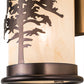 Meyda Lighting Tamarack 5" 2-Light Antique Brass Wall Sconce With Beige Sahara Taupe Idalight Shade Glass