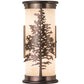Meyda Lighting Tamarack 5" 2-Light Antique Brass Wall Sconce With Beige Sahara Taupe Idalight Shade Glass
