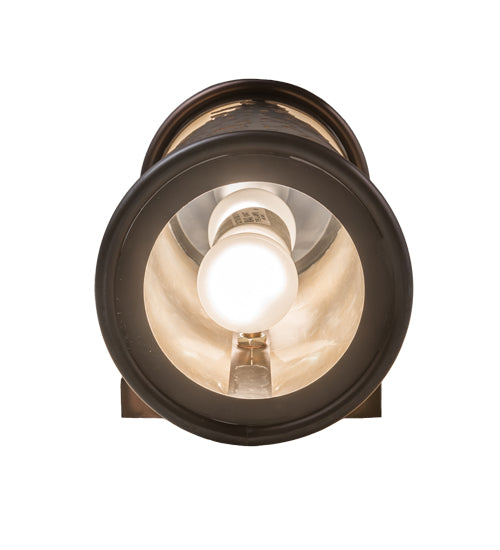 Meyda Lighting Tamarack 5" 2-Light Antique Brass Wall Sconce With Beige Sahara Taupe Idalight Shade Glass