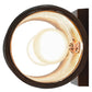 Meyda Lighting Tamarack 5" 2-Light Antique Copper Wall Sconce With Silver Mica Shade Glass