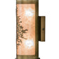 Meyda Lighting Tamarack 5" 2-Light Antique Copper Wall Sconce With Silver Mica Shade Glass