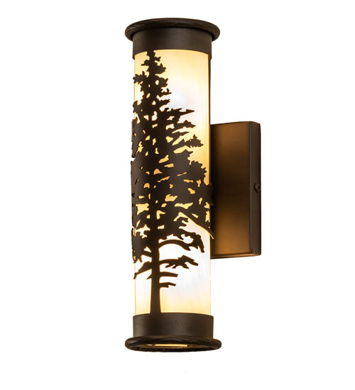 Meyda Lighting Tamarack 5" 2-Light Oil Rubbed Bronze Wall Sconce With Sahara Taupe Idalight Shade