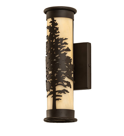 Meyda Lighting Tamarack 5" 2-Light Oil Rubbed Bronze Wall Sconce With Sahara Taupe Idalight Shade