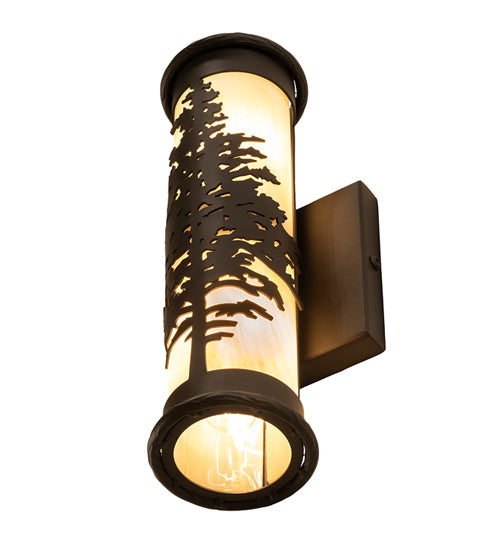 Meyda Lighting Tamarack 5" 2-Light Oil Rubbed Bronze Wall Sconce With Sahara Taupe Idalight Shade