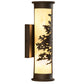 Meyda Lighting Tamarack 5" 2-Light Oil Rubbed Bronze Wall Sconce With Sahara Taupe Idalight Shade