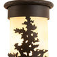 Meyda Lighting Tamarack 5" 2-Light Oil Rubbed Bronze Wall Sconce With Sahara Taupe Idalight Shade