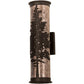 Meyda Lighting Tamarack 5" 2-Light Oil Rubbed Bronze Wall Sconce With Silver Mica Shade Glass