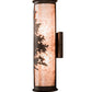 Meyda Lighting Tamarack 5" 2-Light Oil Rubbed Bronze Wall Sconce With Silver Mica Shade Glass