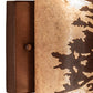 Meyda Lighting Tamarack 5" 2-Light Rust Wall Sconce With Silver Mica Shade Glass