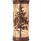 Meyda Lighting Tamarack 5" 2-Light Rust Wall Sconce With Silver Mica Shade Glass